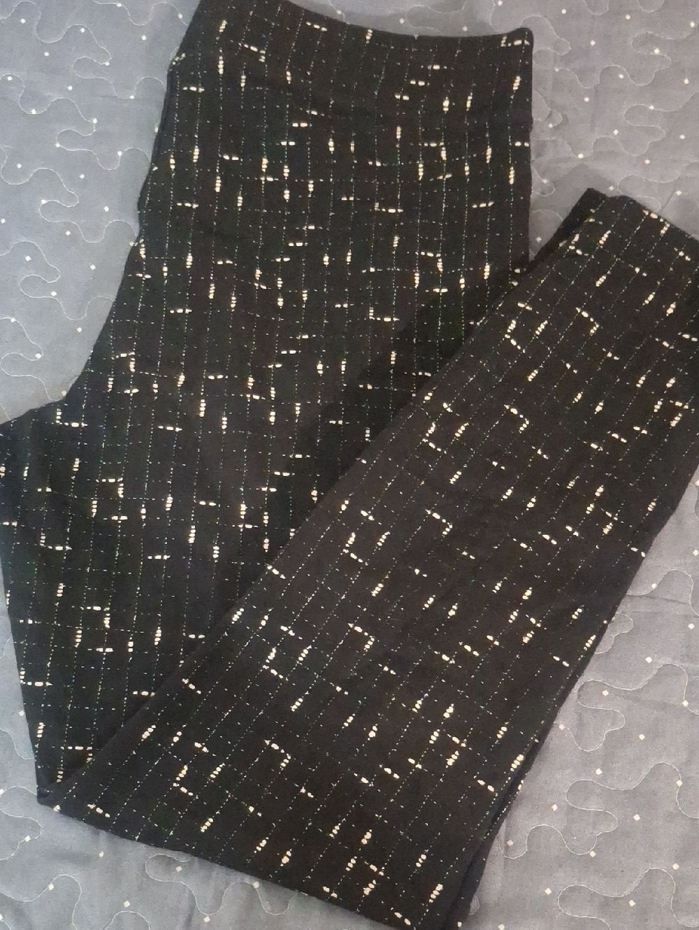 Old Navy Black Patterned Stretch Pants size large